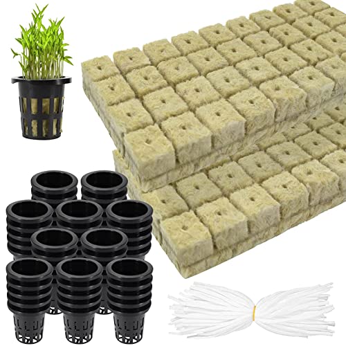 72 Sets Rock Wool Cubes for Hydroponics