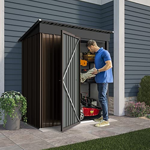 LEMBERI 5x3 FT Outdoor Storage Shed with Floor