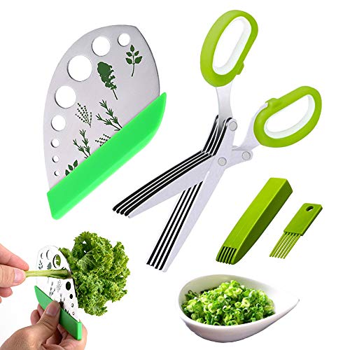 BENEKIY Herb Stripper Scissors - Stainless Steel Kitchen Chopping Shear