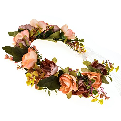 Flower Girl Crown Bridal Flower Crown - Handmade Silk and Ribbon