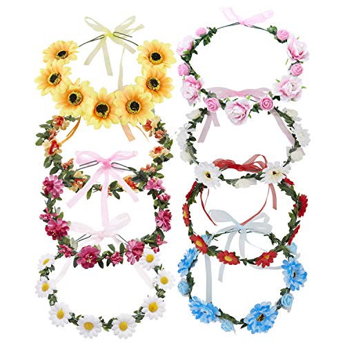 Boho Flower Crowns Headbands Set