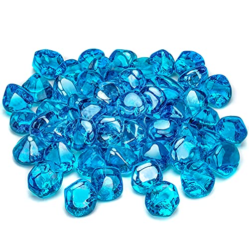Fire Glass Diamonds - Caribbean Blue Luster