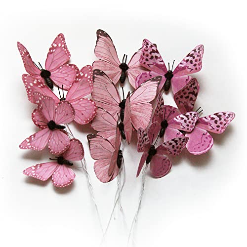 12 Pack Butterfly Decorations