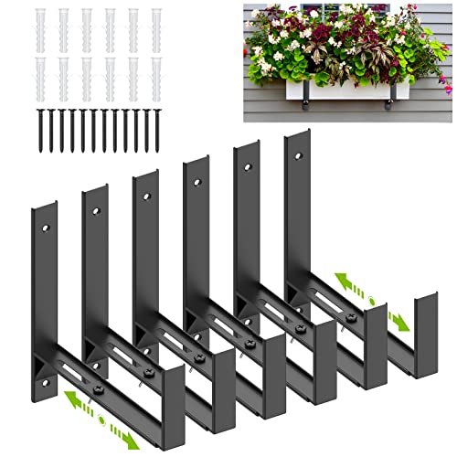 Adjustable Window Box Brackets for Stylish Plant Displays