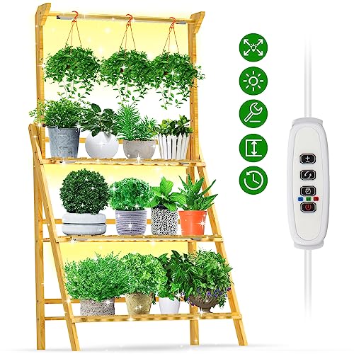 3-Tier Plant Stand with Grow Light