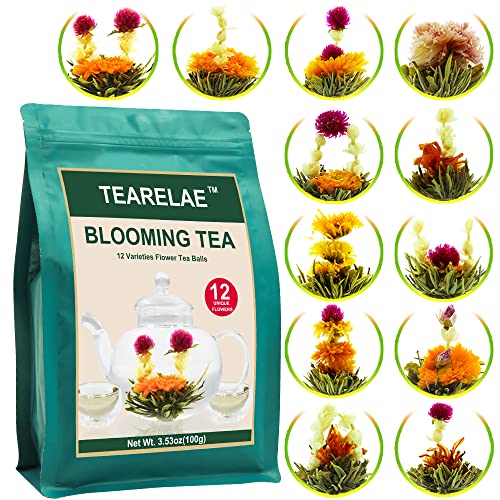 TEARELAE Blooming Tea Flowers - 12pcs