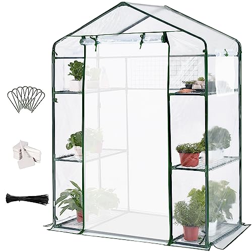 Compact and Versatile Greenhouse with Transparent PVC Cover