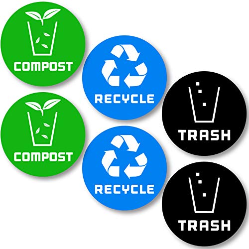 Recycle Logo and Trash can Sticker Pack