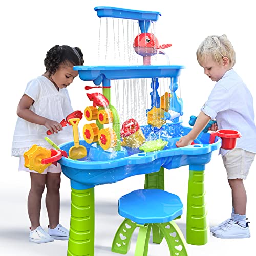 3-Tier Outdoor Water Play Table Toys