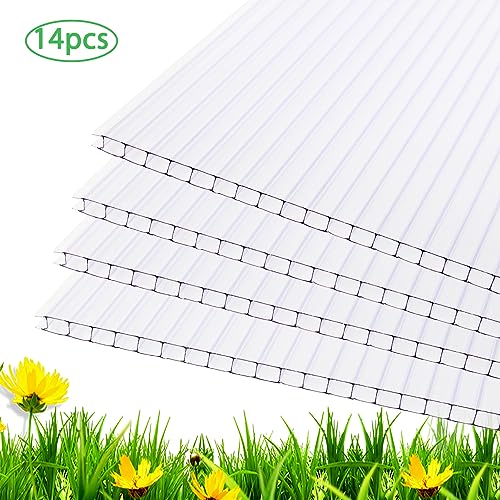 14 Pieces Polycarbonate Greenhouse Panels