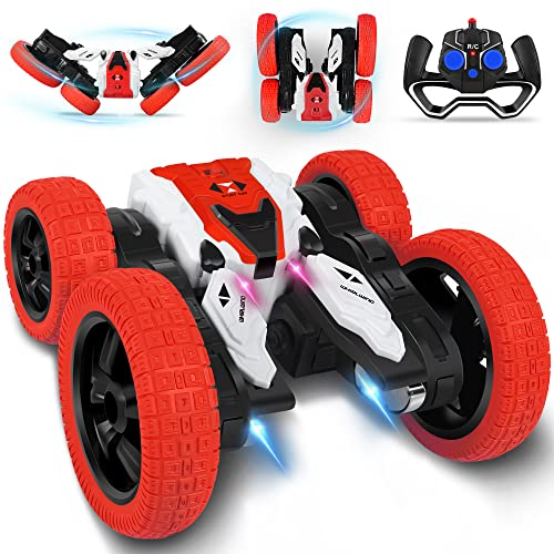 Diuerma RC Stunt Car - Double-Sided Rotation 360° Flips - 4WD Electric Remote Control Car - Indoor Outdoor Car Toy