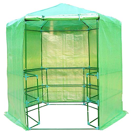 Portable Walk-in Hexagonal Greenhouse Kit