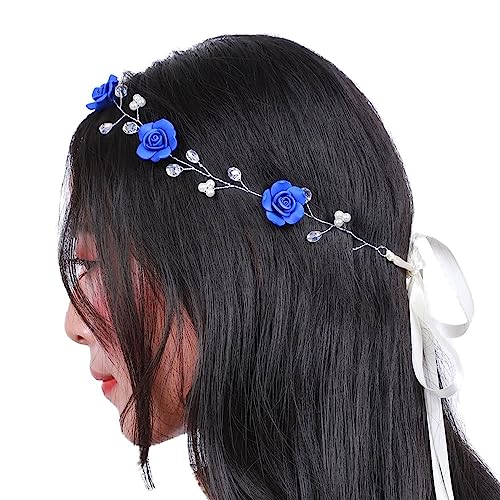 Navy Blue Crystal Bridal Headband