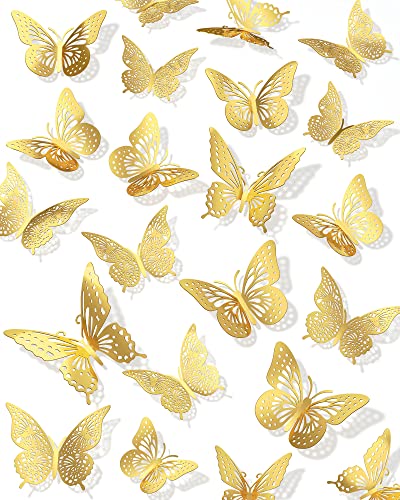 Gold Butterfly Wall Decorations