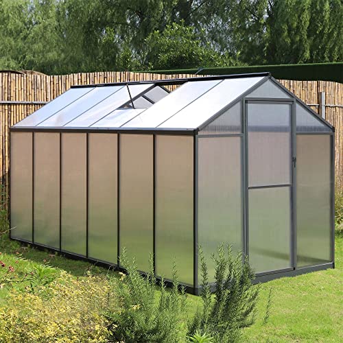 VEIKOU Greenhouse: Outdoor Heavy Duty Polycarbonate Green House Kit