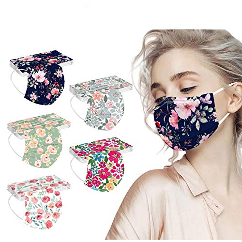 Colorful Floral Disposable Face Masks