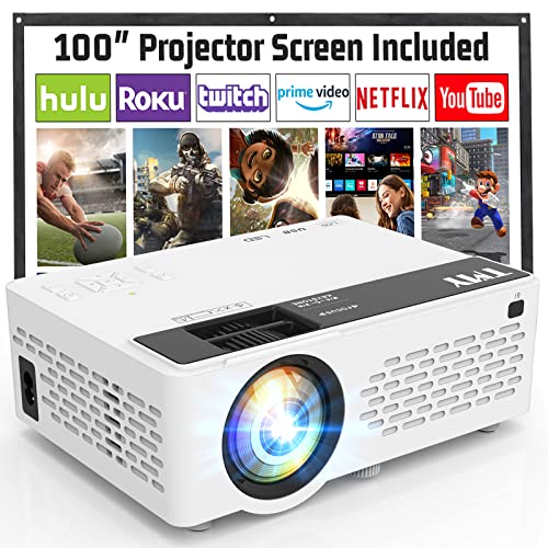 TMY Projector with 100" Projector Screen