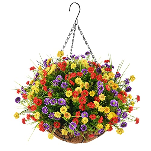 Artificial Hanging Flower in Basket