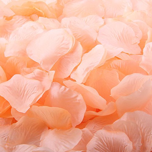 Silk Rose Petals Wedding Party Decor - LEFV™ 1000pcs (Peach)