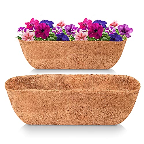 30 Inch Trough Coco Liners for Garden Flowers Basket Planter
