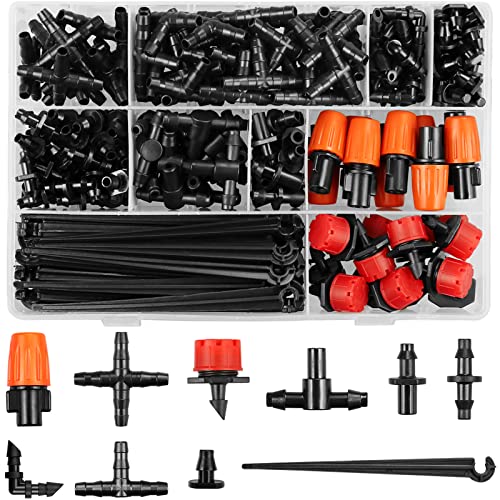 Drip Irrigation Fittings Kit - 240 Pcs Drip Line Connectors for Drip Systems