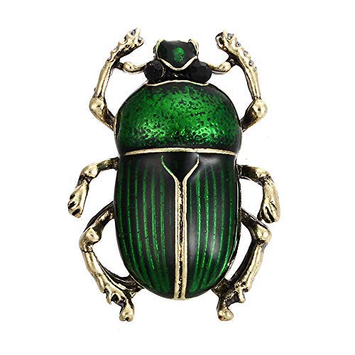 Vintage Beetle Brooches for Women Kids (Green)