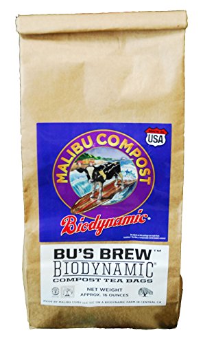Malibu Compost Biodynamic Compost 12 (1ea= 4/Pack) Hydroponic Tea Bag, 1 lb