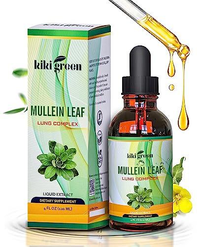 KIKI Green Mullein Leaf Tincture - Herbal Lung Cleanse Supplement