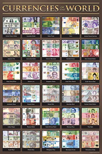 World Currencies Classroom Chart Poster