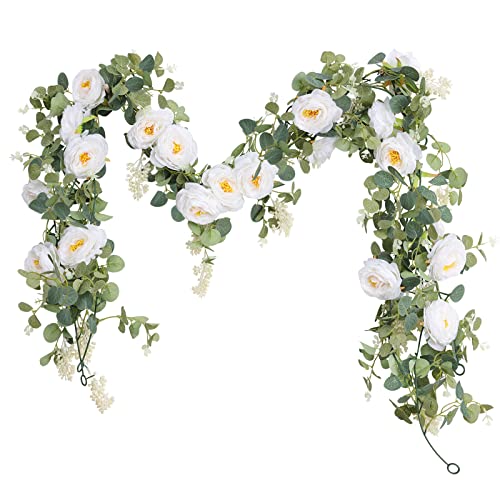 CEWOR White Flower Garland