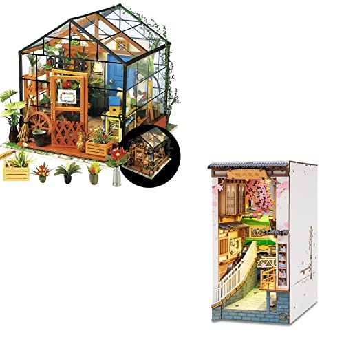 Charming DIY Miniature Greenhouse and Book Nook Kits