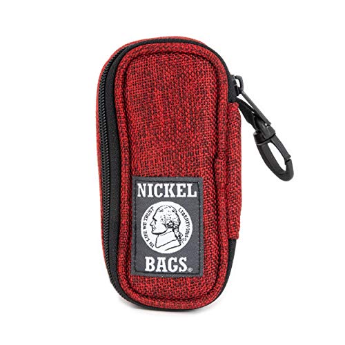 Nickel Bags Pod Key Chain Travel Pouch (Red, 5 in)