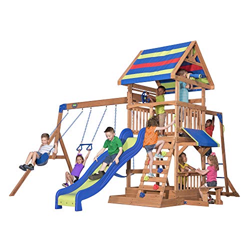 Beach Front All Cedar Wooden Swing Set