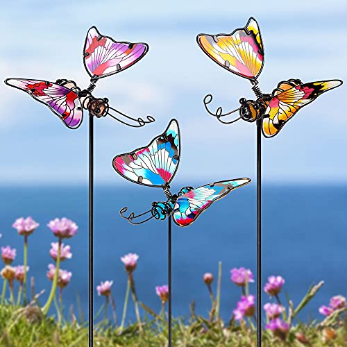 Colorful Butterfly Garden Stake Decor