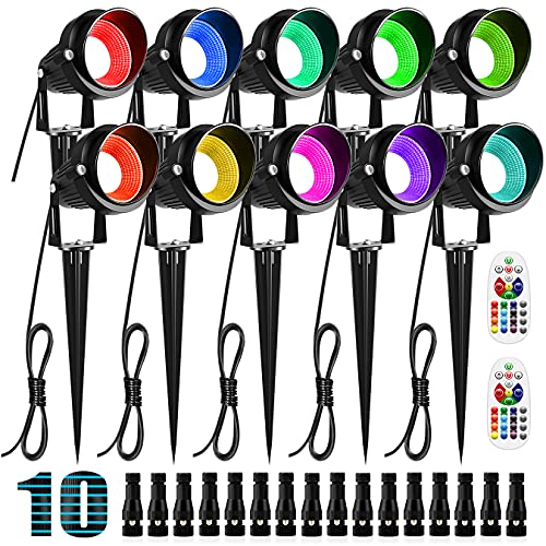 ZUCKEO 10W RGB Color Changing Landscape Lighting LED Lights