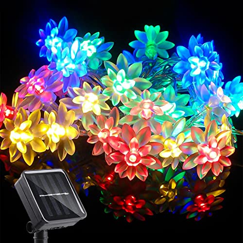 Solar Flower String Lights for Outdoor Decoration