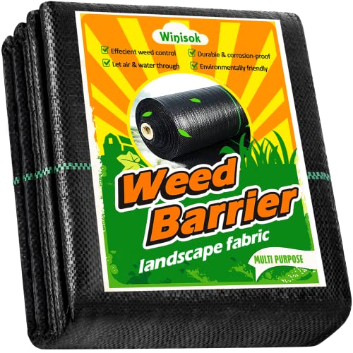 Winisok Weed Barrier Landscape Fabric Heavy Duty