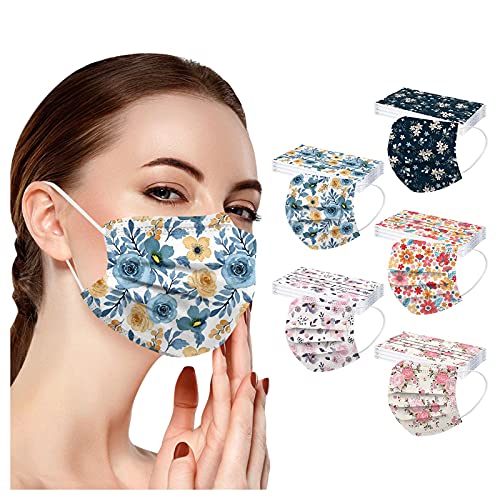 Flower Disposable Face_Masks for Women