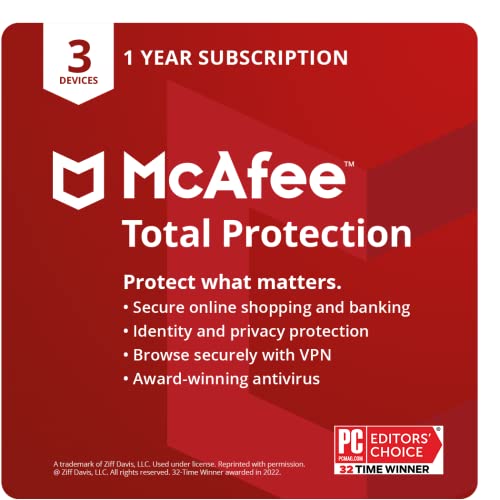 McAfee Total Protection 2022 | Antivirus Software with VPN and Password Manager