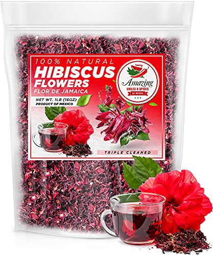 Authentic Hibiscus Flowers - Whole Soft Flowers and Petals