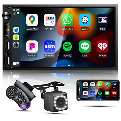 Double Din Car Stereo with Apple Carplay and GPS Navigation