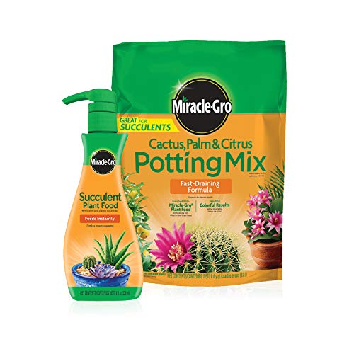 Miracle-Gro Succulent Potting Mix and Plant Food Bundle