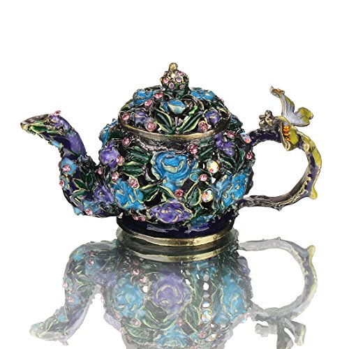YU FENG Vintage Flower Teapot Trinket Boxes