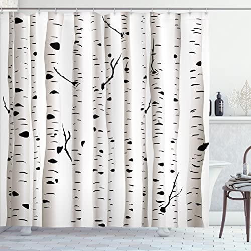 Ambesonne Birch Tree Shower Curtain