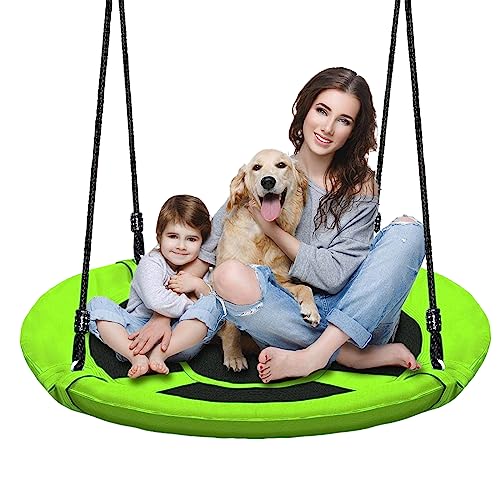 Hisecome 40 Inch Green Saucer Tree Swing Set