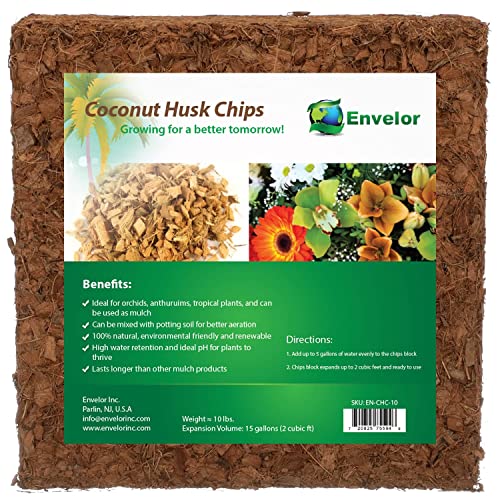 Coconut Coir Chips Potting Mix - 10lb Brick