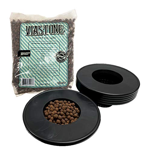 Viagrow Black Lid with Grow Rocks (6 in. 6-Pack)