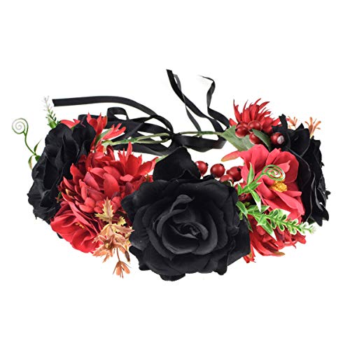 Day of The Dead Flower Headband Rose Flower Crown Headpiece