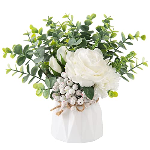 CEWOR Artificial Flowers with Vase