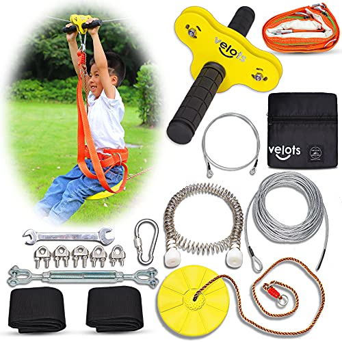 Velots Ziplines Kits for Backyard - 160FT Zip Lines Kit